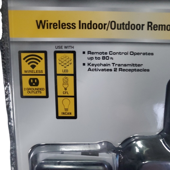 Defiant Wireless Indoor/Outdoor Remote Control Switch 2 Grounded Outlets NIP - Picture 4 of 4